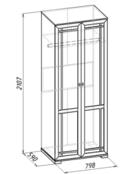 Гостиная Шерлок 12 Шкаф для одежды 798х590х2107